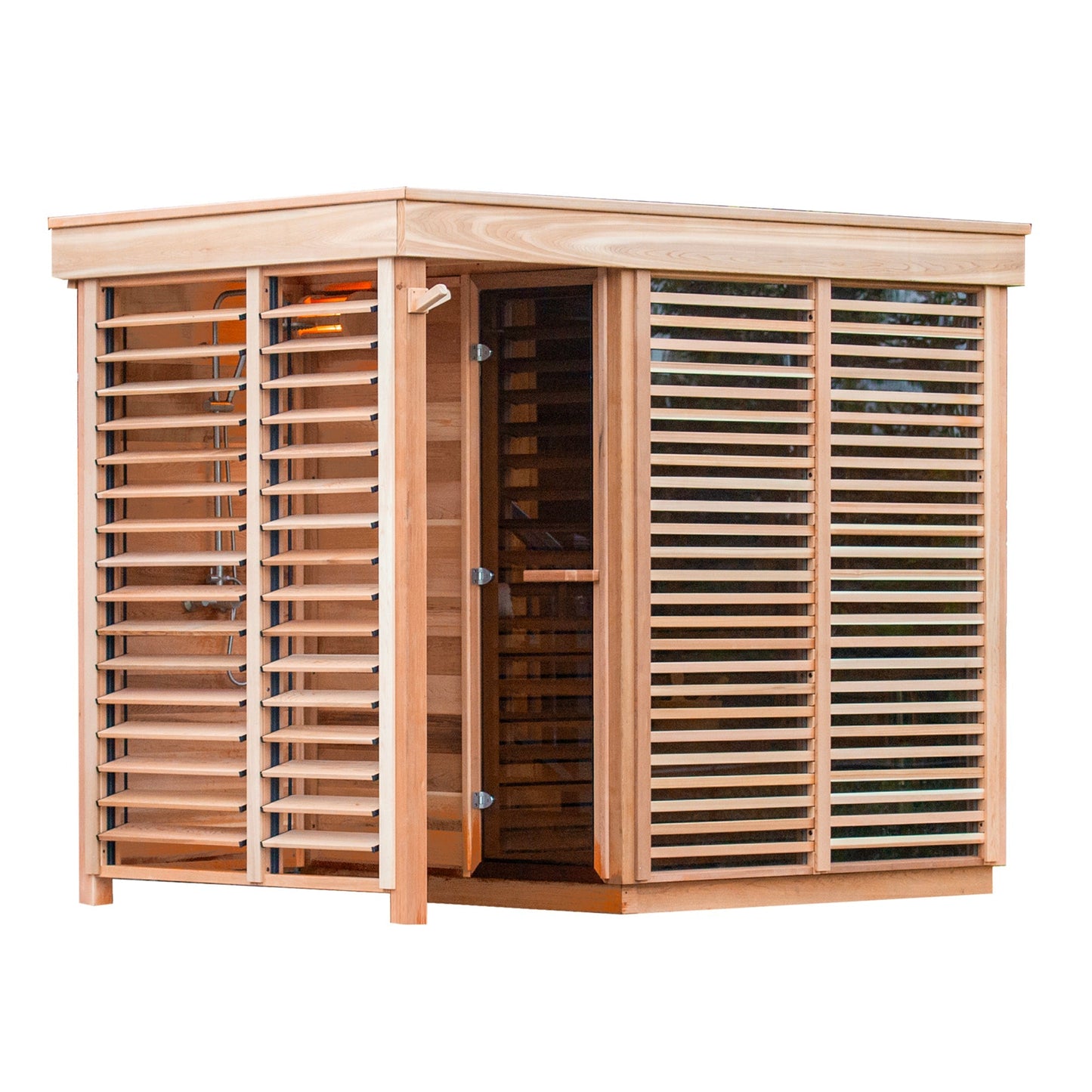Outdoor 580 Pure Cube Sauna With Shower - 4 Person